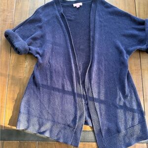 Lilly Pulitzer Harbour Kimono Deep Blue Open-Front Cardigan